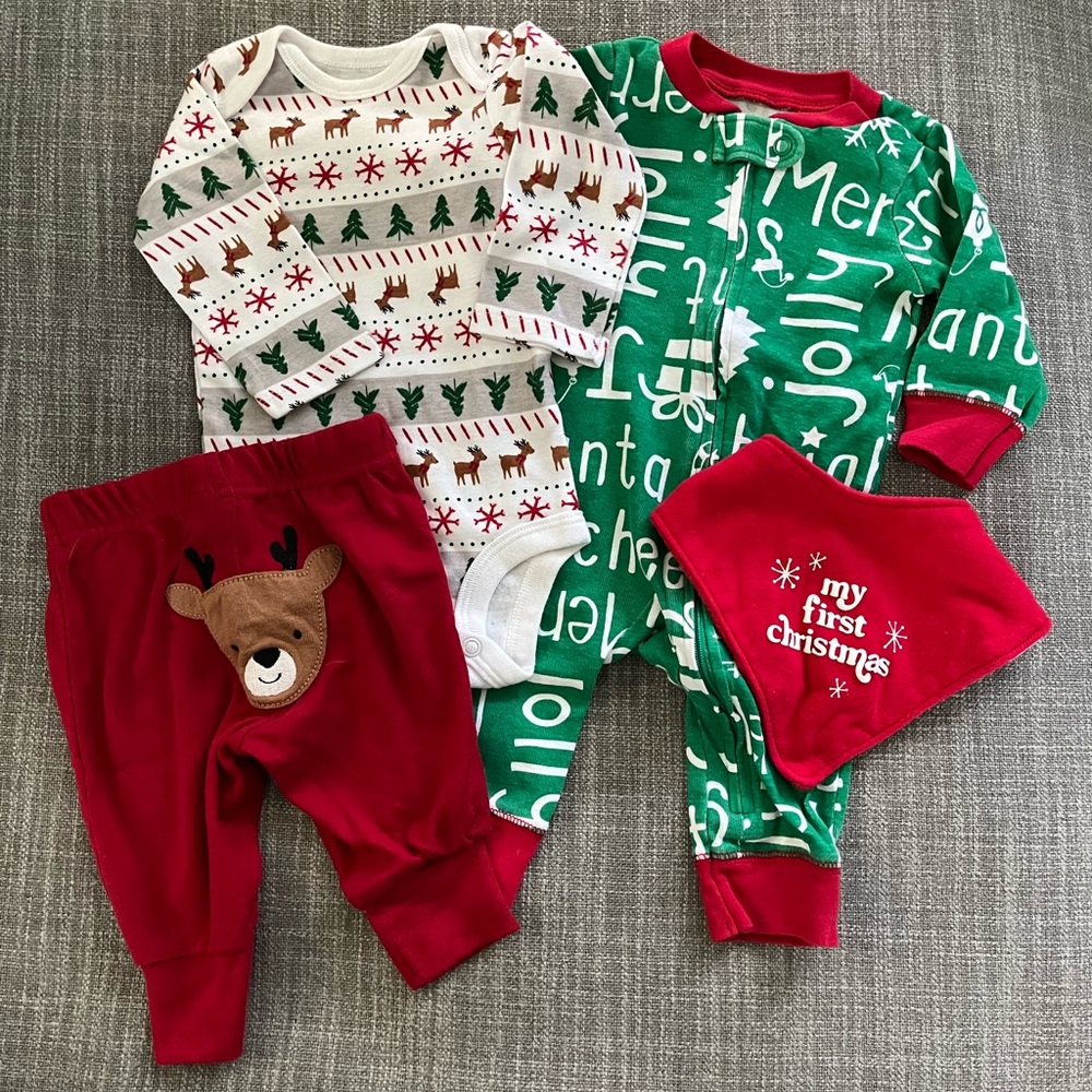 Carters First Christmas bundle - 0-3mo